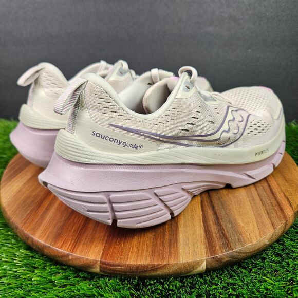 Saucony Guide 18 Moon Quail Womens Size 10 Cream Athletic Running Shoes Sneakers - Picture 2 of 14
